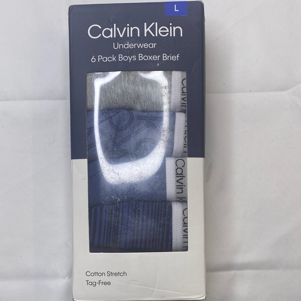 Calvin Klein Boxer Briefs 6-Pack - Blue and Gray
